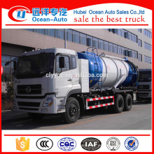 6 * 4 Antriebsrad Dongfeng Kinland Abfall Vaccum Tanker